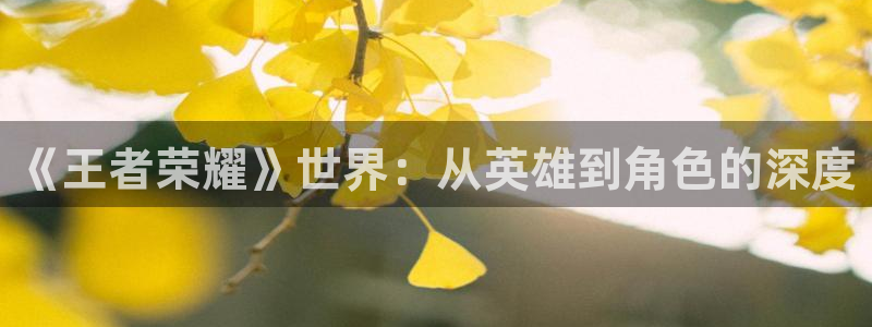 欧博娱乐app下载地址：《王者荣耀》世界：从英雄到角色的深度